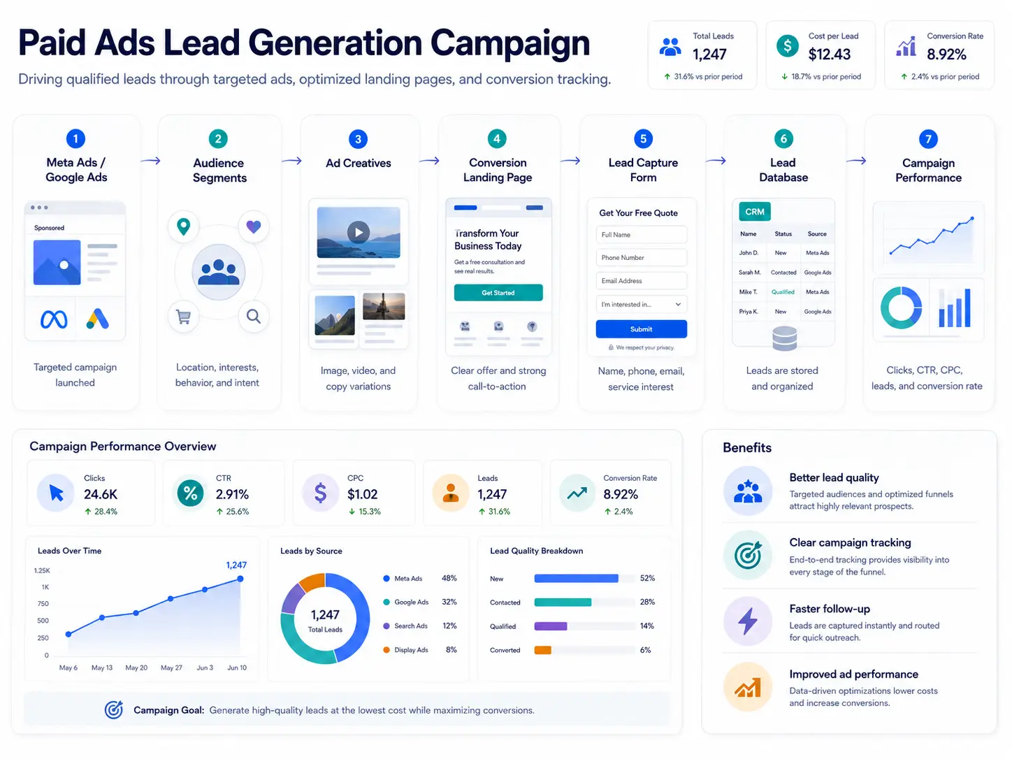Digital marketing strategy dashboard